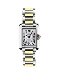 W5310046 Tank Anglaise l Quartz, 18k Yellow Gold, Stainless Steel Bracelet