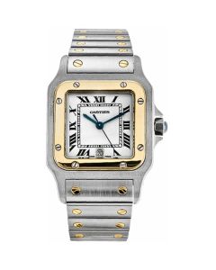 W20011C4 Santos l Quartz, 18k Yellow Gold, Steel Bracelet