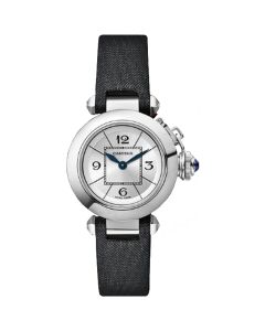 W3140025 Cartier Pasha l Quartz, Silver Dial, Fabric Strap