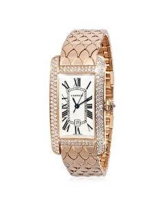 WB710010 Tank Américaine l Medium size, automatic movement, rose gold, diamonds
