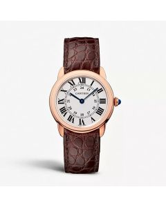 W6701007 Ronde Solo de Cartier l 29 mm, quartz movement, rose gold, steel, leather