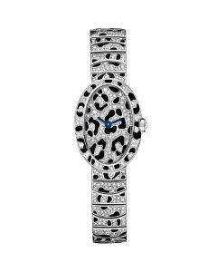 HPI00704 Baignoire l Mini model, quartz movement, white gold, diamonds, enamel