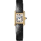 WGTA0336 Tank Louis l Mini model, Quartz movement, Yellow gold, Leather