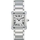 W51011Q3 Tank Francaise l Quartz, Silver Dial, Stainless Steel Bracelet