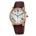 W1556238 Rotonde de Cartier l 40 mm, automatic movement, rose gold, leather