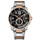 W7100054 Calibre de Cartier Diver l Automatic, 18k Rose Gold & Stainless Steel Bracelet