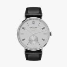 TANGENTE NEOMATIL 39 PLATINUM GRAY Ref. 143 | Horween Genuine Shell Cordovan black Strap | Stainless Steel Back