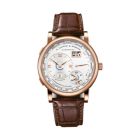 LANGE 1 TIMEZONE With Argenté Dial And Reddish-Brown, Alligator Leather Strap