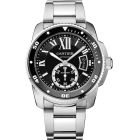 W7100057 Calibre de Cartier Diver l Automatic, Black Dial, Stainless Steel Bracelet