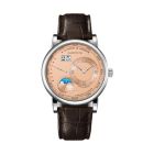 LANGE 1 PERPETUAL CALENDAR With Pink Gold Dial And Dark Brown, Alligator Leather Strap