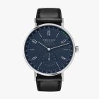 TANGENTE NEOMATIK 41 UPDATE MIDNIGHT BLUE Ref. 182 | Horween Genuine Shell Cordovan Remborde Black Strap