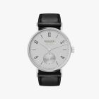 TANGENTE NEOMATIK PLATINUM GRAY Ref. 189 | Horween Genuine Shell Cordovan black Strap | Sapphire Crystal Glass Back