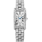 WJTA0068 Tank Américaine l Small model, quartz movement - high autonomy, white gold, diamonds