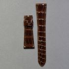 Strap PP Chocolate Brown Dep Leather Alligator (Shiny) - Sq scales [PDD] 20x16 mm Regular