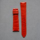 Strap PP Red Pin Leather Alligator (Shiny) - Sq scales [PDD] 20x16 mm Regular