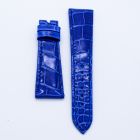 Strap PP Royal Blue Pin Leather Alligator (Shiny) - Sq scales [PDD] 19x14 mm Short