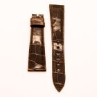 Strap PP Chocolate Brown Pin Leather Alligator (Shiny) - Sq scales [PDD] 19x14 mm Regular