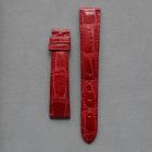 Strap PP Red Ruby Pin USED Leather Alligator (Shiny) - Sq scales [PDD] 17x14 mm Regular