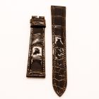 Strap PP Chocolate Brown Pin Leather Alligator (Shiny) - Sq scales [PDD] 20x16 mm Long