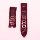 Strap BR Red MARINE Leather Alligator (Shiny) - Sq scales [PDD] 18x16 mm Regular