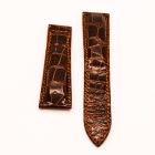 Strap BR Brown Leather Alligator (Shiny) - Sq scales [PDD] 19x16 mm Regular