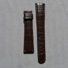 Strap AL Dark Brown Leather Alligator (Matt) - Sq scales [PDD] 20x16 mm Long