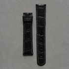 Strap AL Dark Blue (Grey Stitch) Leather Alligator (Matt) - Sq scales [PDD] 20x16 mm Long