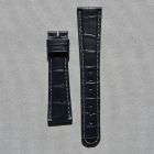 Strap AL Dark Blue (Grey Stitch) Leather Alligator (Matt) - Sq scales [PDD] 20x16 mm Regular