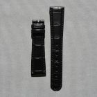 Strap AL Black Leather Alligator (Matt) - Sq scales [PDD] 20x16 mm Regular