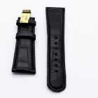 Strap AL Black Leather Alligator (Matt) - Sq scales [PDD] 22x18 mm Regular