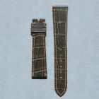 Strap PP Grey (Orange Stitch) Pin Leather Alligator (Shiny) - Sq scales [PDD] 19x16 mm Regular