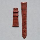 Strap PP Patinated Brown Dep Leather Alligator (Matt) - Sq scales [PDD] 21x16 mm Regular
