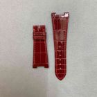 Strap PP Red Ruby Dep Leather Alligator (Shiny) - Sq scales [PDD] 25x18 mm Short