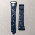 Strap CA Navy Blue SANTOS Leather Alligator (Matt) - Sq scales [PDD] 21x17.80 mm Regular