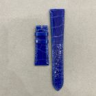 Strap PP Royal Blue Dep Leather Alligator (Shiny) - Sq scales [PDD] 20x16 mm Short