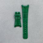 Strap PP Emerald Green Dep NAUTILUS Leather Alligator (Shiny) - Sq scales [PDD] 21x14 mm Short