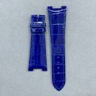 Strap PP Royal Blue Dep NAUTILUS Leather Alligator (Shiny) - Sq scales [PDD] 25x18 mm Regular