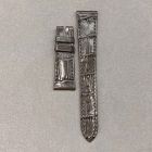 Strap PP Grey Dep Calf leather (Shiny) - Alligator Imitation - Sq scales [PDD] 20x16 mm Short