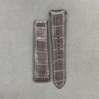Strap CA Alligator Shiny, Grey Purple, DP, Black Calfskin, TT-  Santos Alligator Shiny, Black Calfskin, TT 18.5x16 mm 100x 80 mm