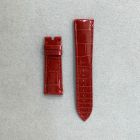 Strap BR Red Leather Alligator (Shiny) - Sq scales [PDD] 21x18 mm Regular