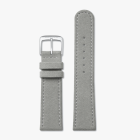 Strap NO Grey Vegan Velour Remborde 18x16 mm Regular