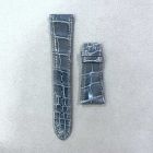 Strap PP Blue Grey (Grey Stitch) Dep Leather Alligator (Shiny) - Sq scales [PDD] 21x16 mm Short