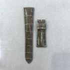 Strap PP Grey (Navy Blue Stitch) Dep Leather Alligator (Shiny) - Sq scales [PDD] 20x16 mm Short