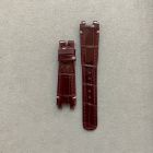 Strap BR Burgundy Red MARINE2 LADY Leather Alligator (Shiny) - Sq scales [PDD] 18x14 mm Regular