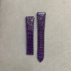 Strap CA Aubergine Purple SANTOS Leather Alligator (Shiny) - Sq scales [PDD] 18.5x16 mm Regular