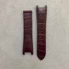 Strap CA Burgundy Red PASHA Leather Alligator (Matt) - Sq scales [PDD] 19x16 mm Short