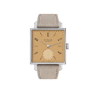 Tetra Ochra Ref. 437.SB l Stainless steel back, Vegan velour remborde beige strap