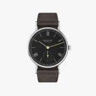 LUDWIG 33 NOIR Ref.226 | Velour leather anthracite | Stainless Steel Back