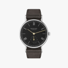 LUDWIG 33 NOIR Ref. 227 | Velour Leather Anthracite Strap | Sapphire Crystal Glass Back