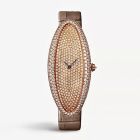 WJBA0011 Baignoire Allongée l XL model, hand-wound movement, rose gold, diamonds